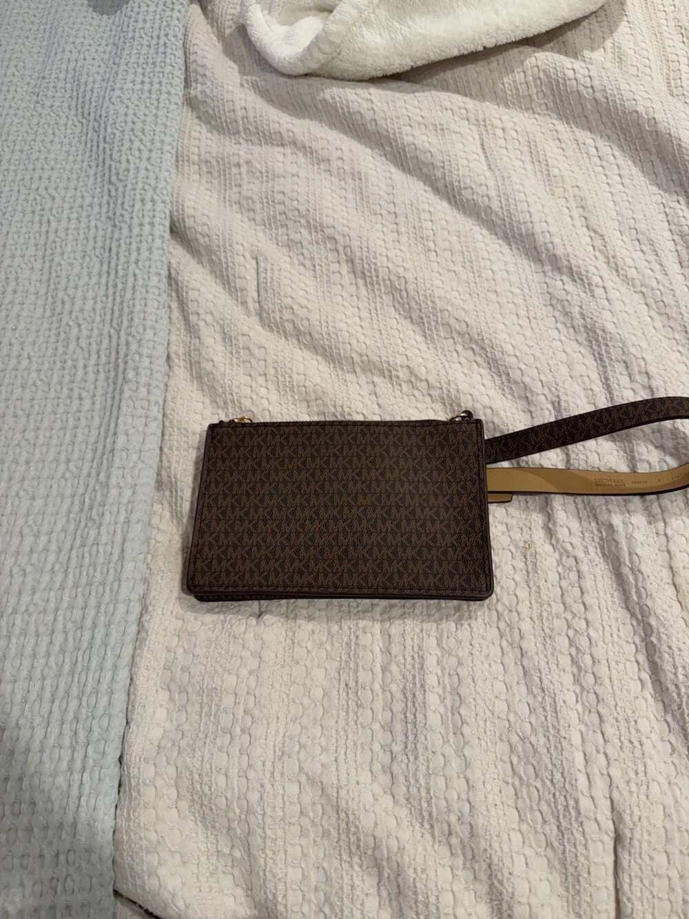 Michael Kors Signature Logo Belt Bag with Chain Detail